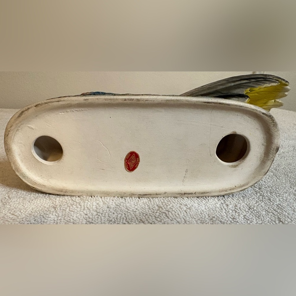 Vintage Chinese Chalkware Pheasant Statue - Picture 6 of 8